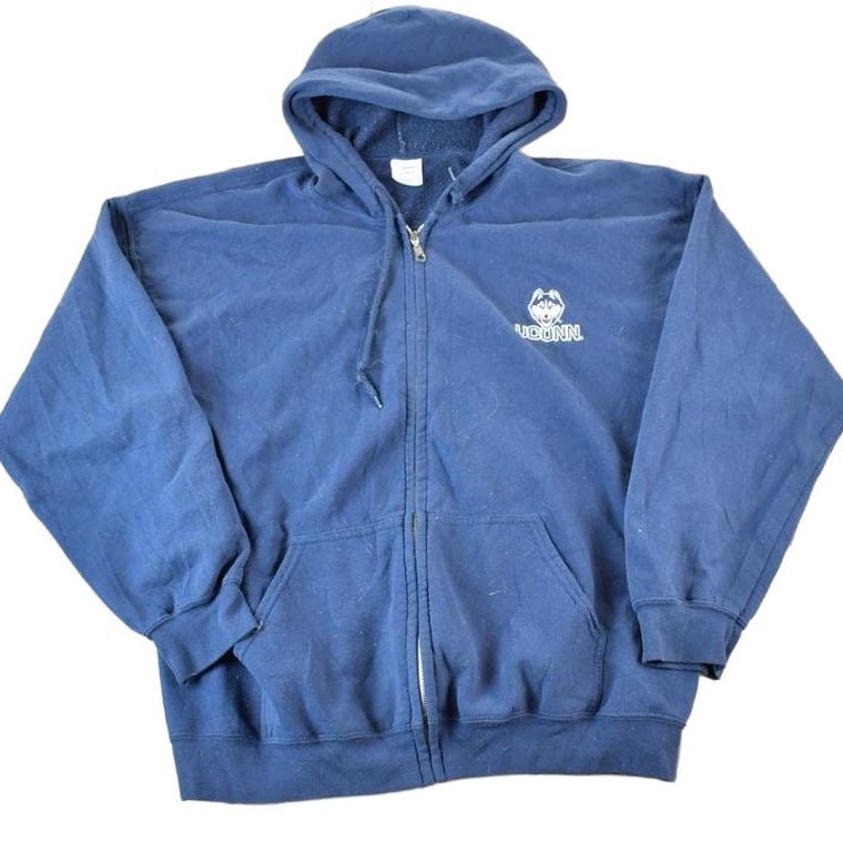 Vintage Y2K Uconn Huskies full Zip University Hoodie Mens XL from propervintagecanada