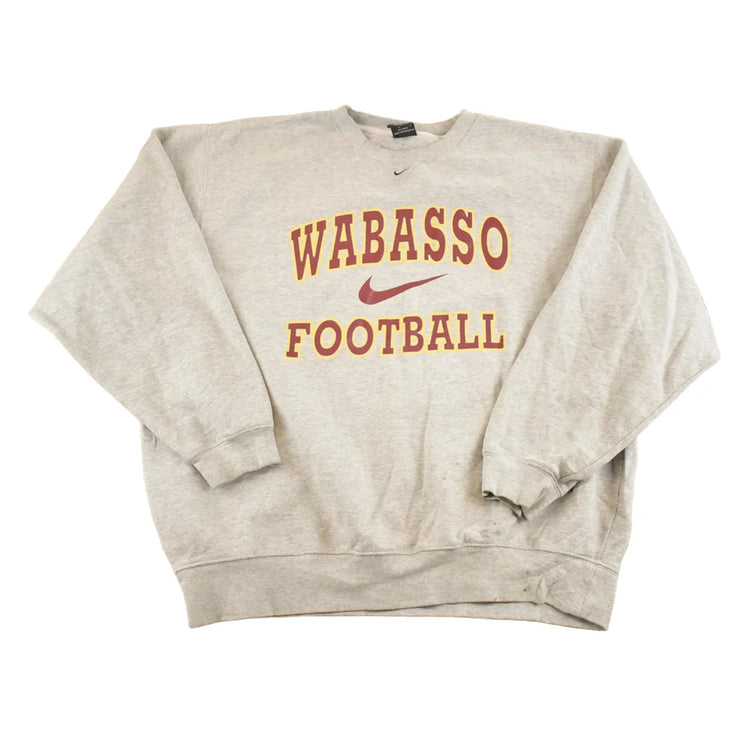 Vintage Y2K Wabasso Football Middle Swoosh Nike Crewneck Sweatshirt Men's XL from propervintagecanada