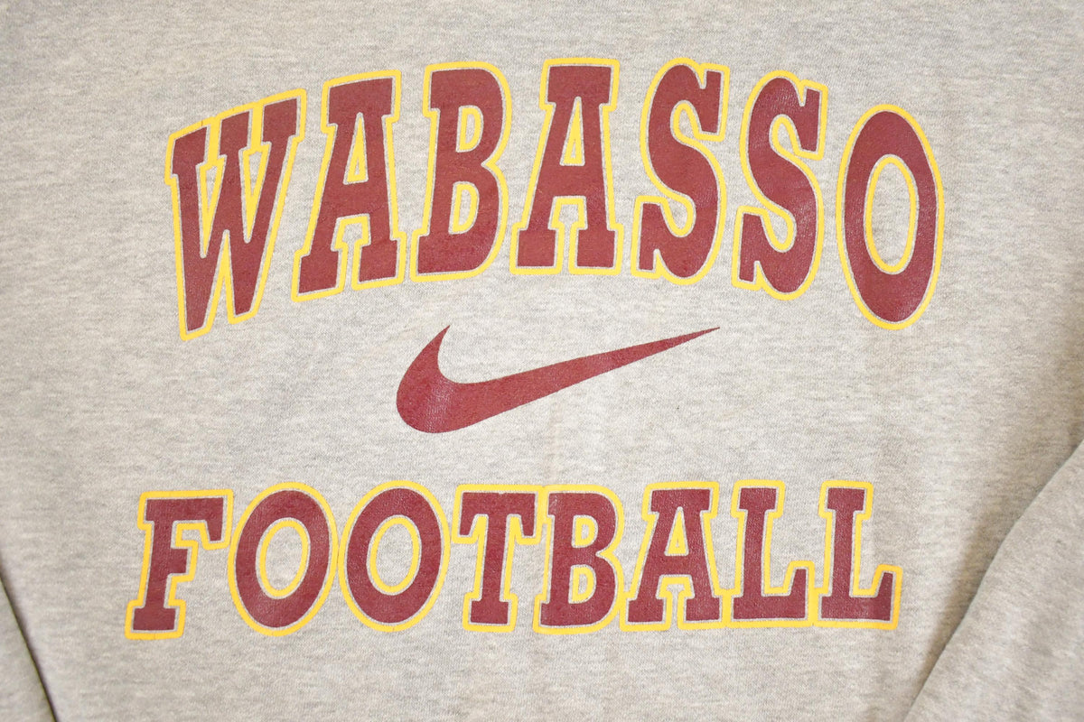 Vintage Y2K Wabasso Football Middle Swoosh Nike Crewneck Sweatshirt Men's XL from propervintagecanada