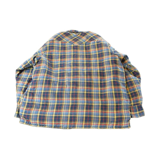 Vintage Y2K Wrangler Western Plaid Button Up Flannel Shacket Mens XL / Quilt Lined / Insulated Shirt Jacket / Cowboy Western Workwear from propervintagecanada