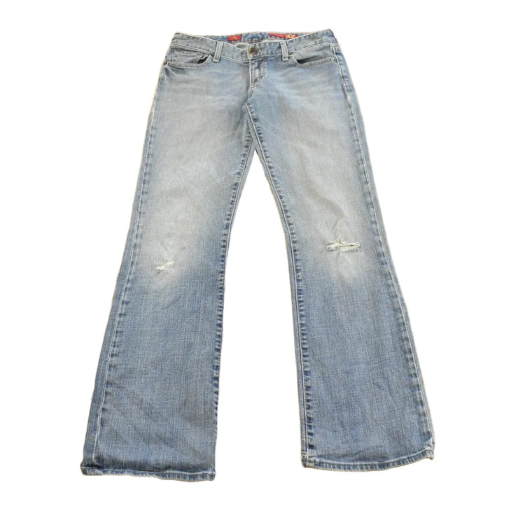 Vintage Y2K X2 Low Rise Flare Denim Jeans Women's 30 x 32 from propervintagecanada