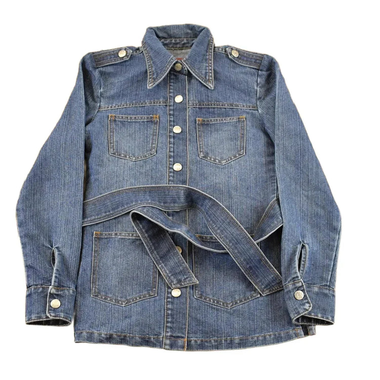 Vintage Y2K Zena Denim Trucker Jean Jacket Women's Small from propervintagecanada