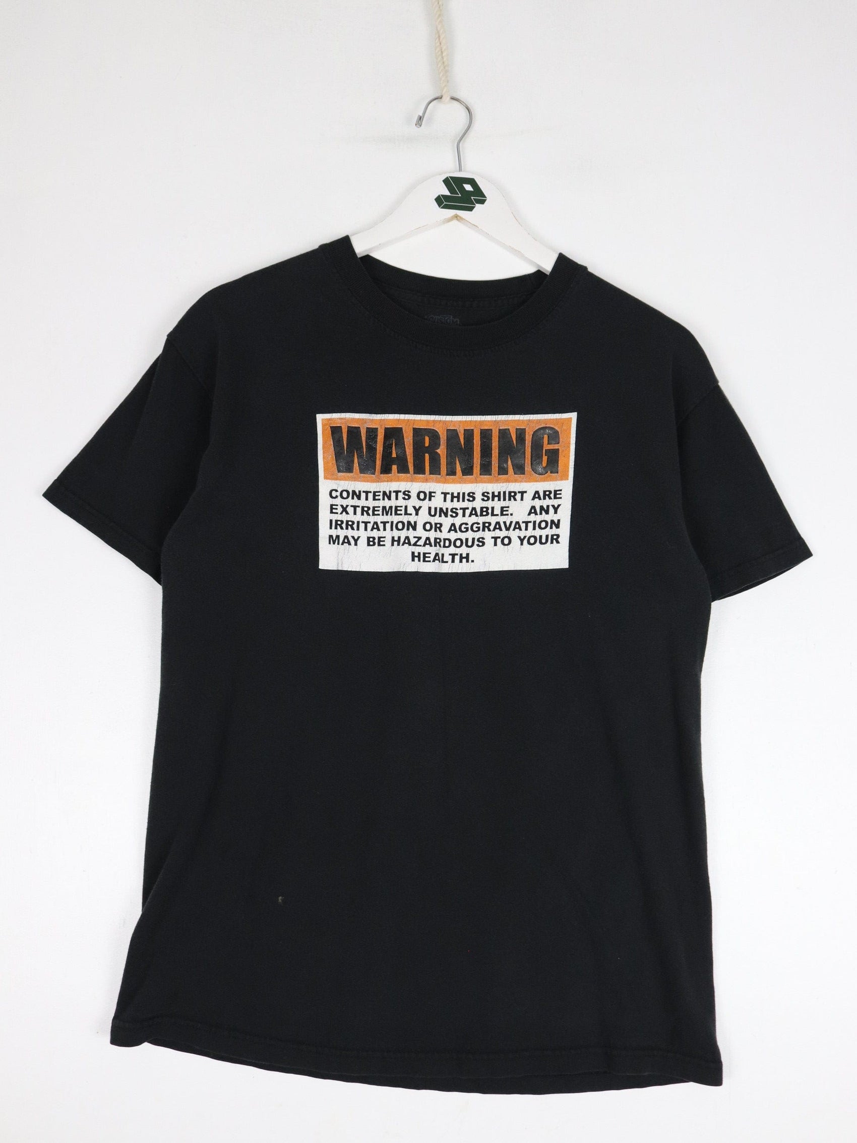 Warning Unstable T Shirt Mens Medium Black Funny from propervintagecanada