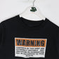Warning Unstable T Shirt Mens Medium Black Funny