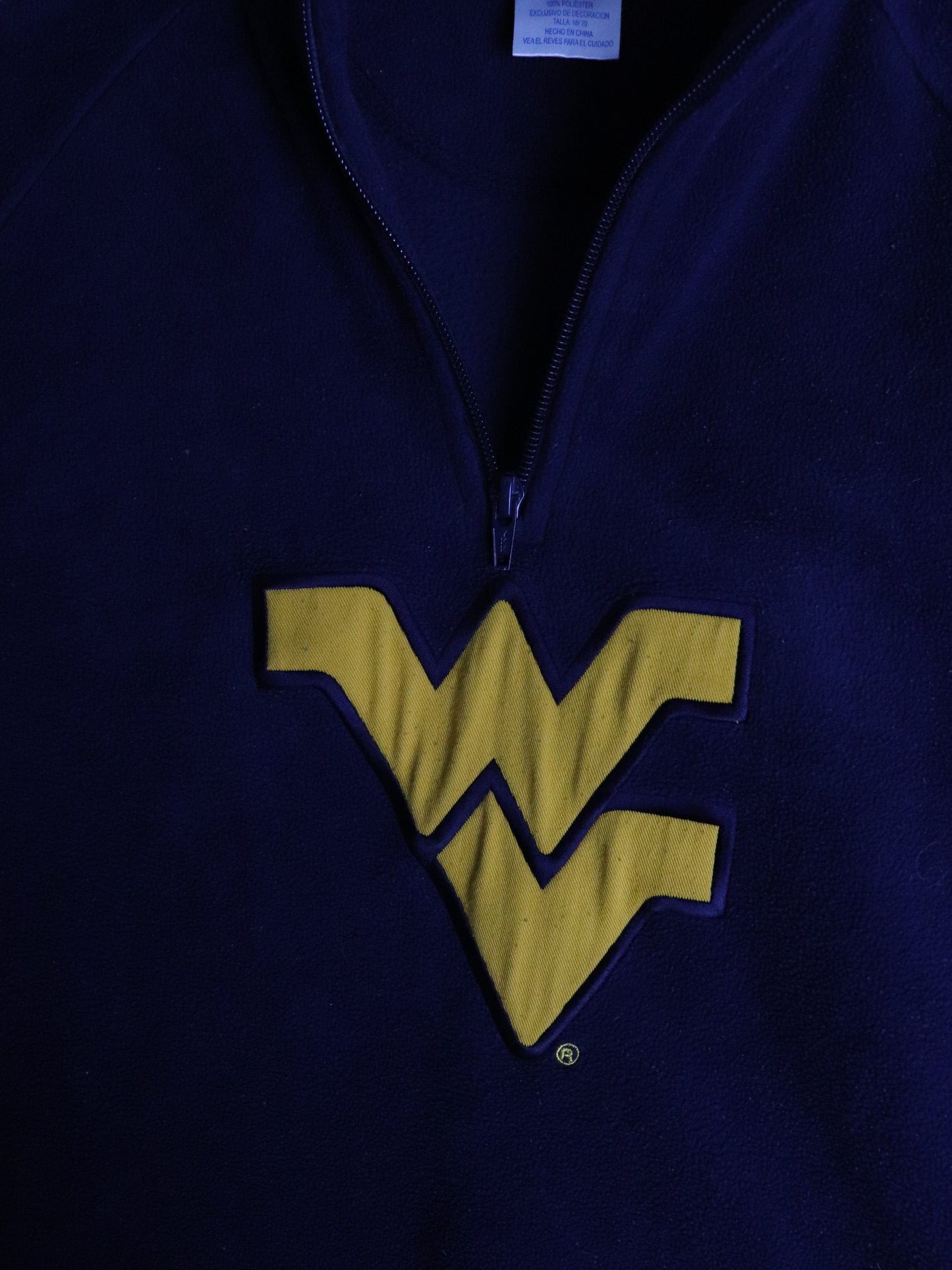 West Virginia Mountaineers Sweater Youth XL Blue Fleece from propervintagecanada