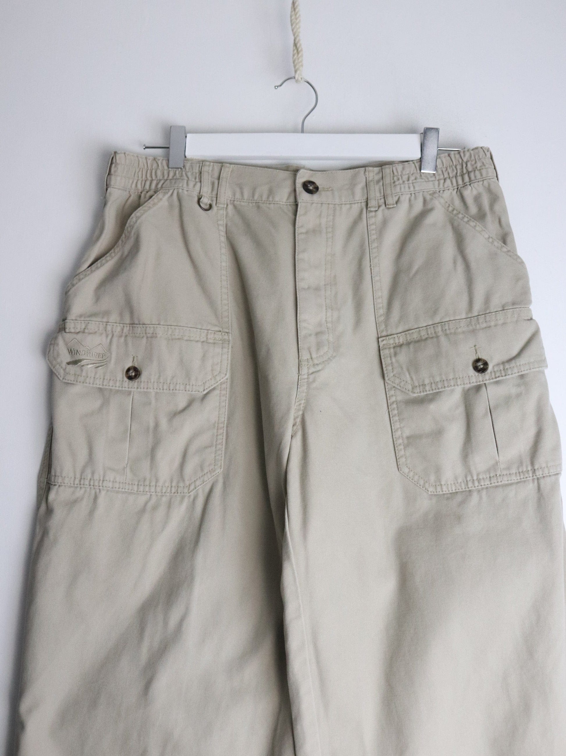 WindRiver Pants Mens 36 x 30 Beige Cargo from propervintagecanada