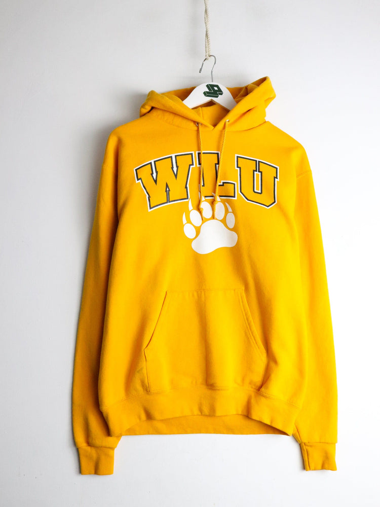 WLU Sweatshirt Mens Medium Yellow Champion Hoodie from propervintagecanada