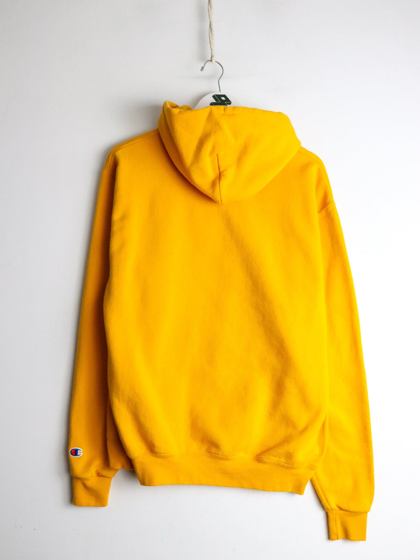WLU Sweatshirt Mens Medium Yellow Champion Hoodie from propervintagecanada