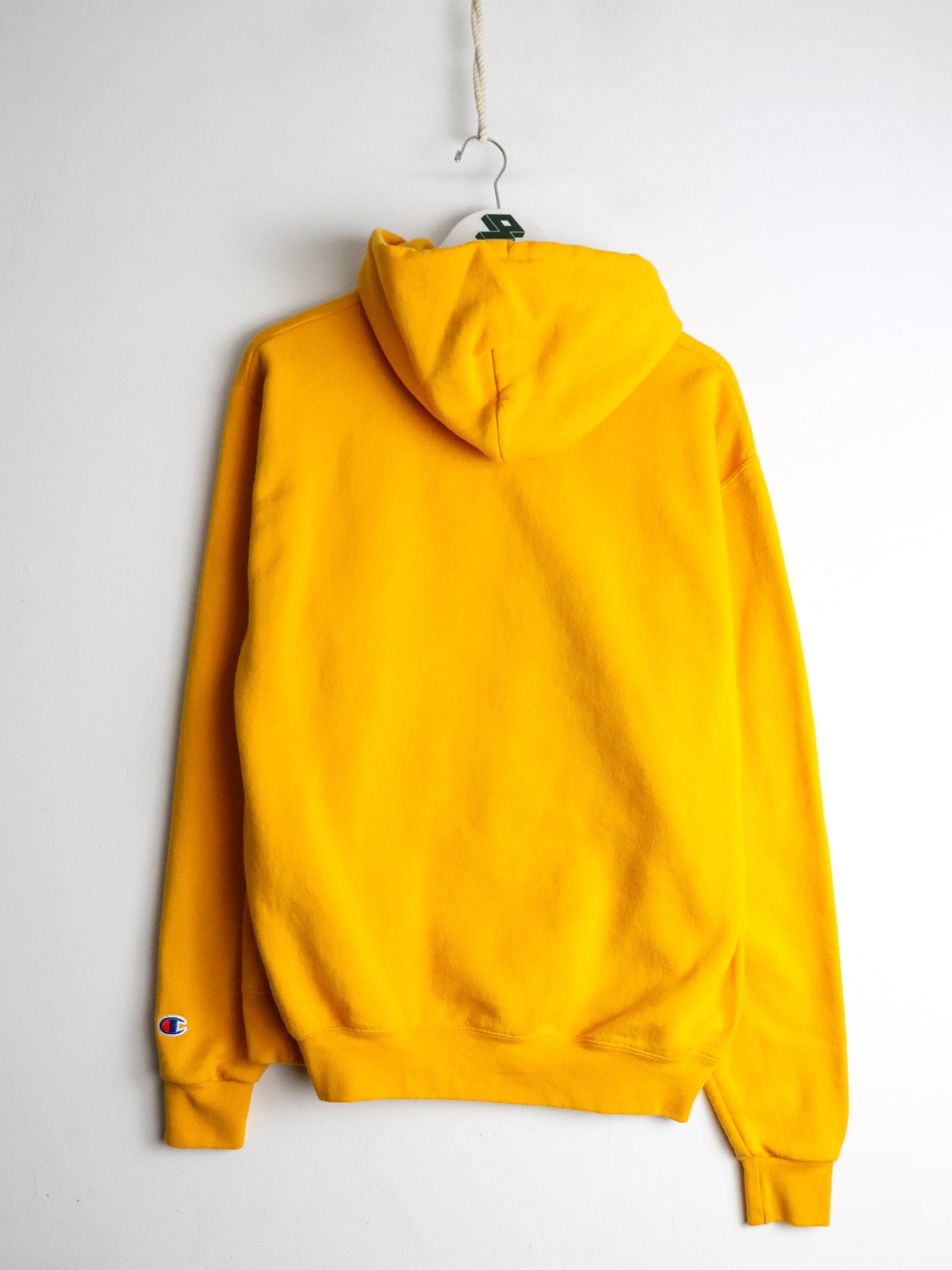 WLU Sweatshirt Mens Medium Yellow Champion Hoodie from propervintagecanada