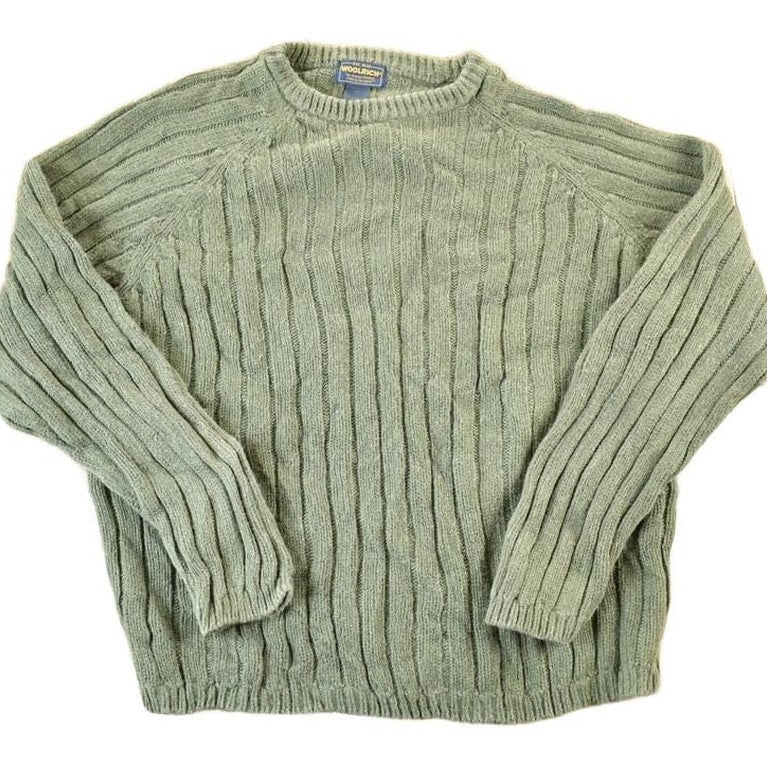Woolrich Clothing > Gender Neutral Adult Clothing > Hoodies & Sweatshirts > Sweatshirts Vintage 1990s Woolrich Mens Cable Knit Crewneck Sweater Mens L