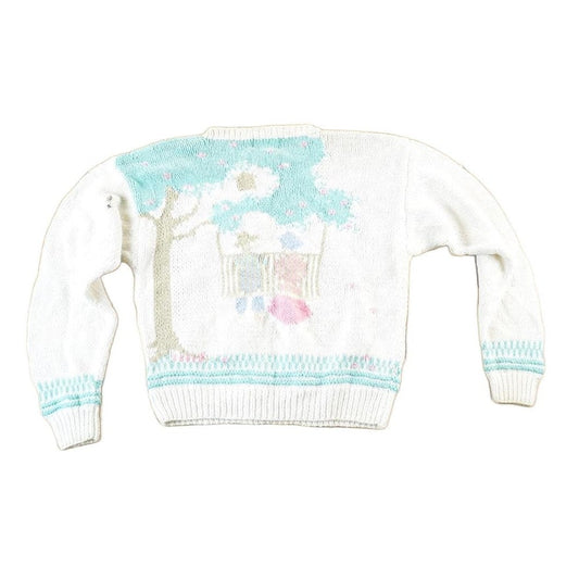 Woolrich Clothing > Gender Neutral Adult Clothing > Hoodies & Sweatshirts > Sweatshirts Vintage 1990s Woolrich Woman Knit Porch Swing Crewneck Sweater Womens S