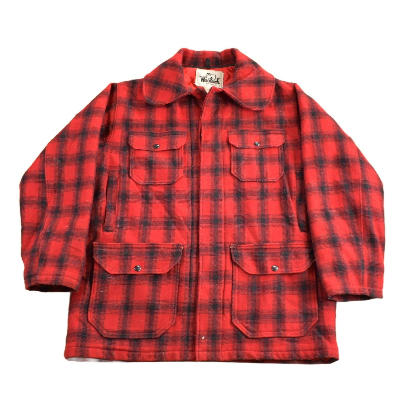 Woolrich Clothing > Men's Clothing > Jackets & Coats Vintage 1980s Woolrich Wool Buffalo Plaid Button Up Jacket Men's Medium