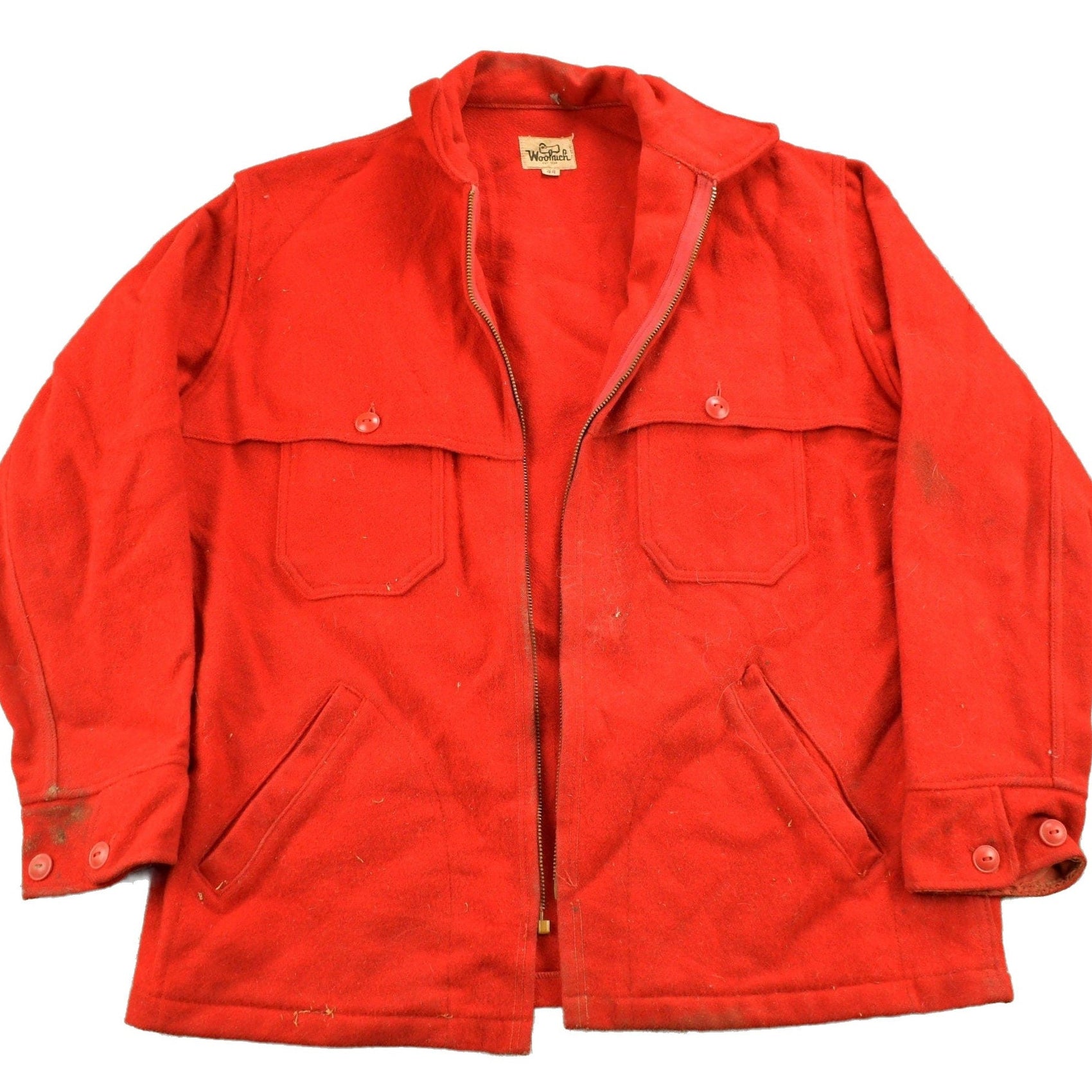 Woolrich Clothing > Women's Clothing > Jackets & Coats Vintage 1960s Woolrich Red Wool Jacket Men's XL