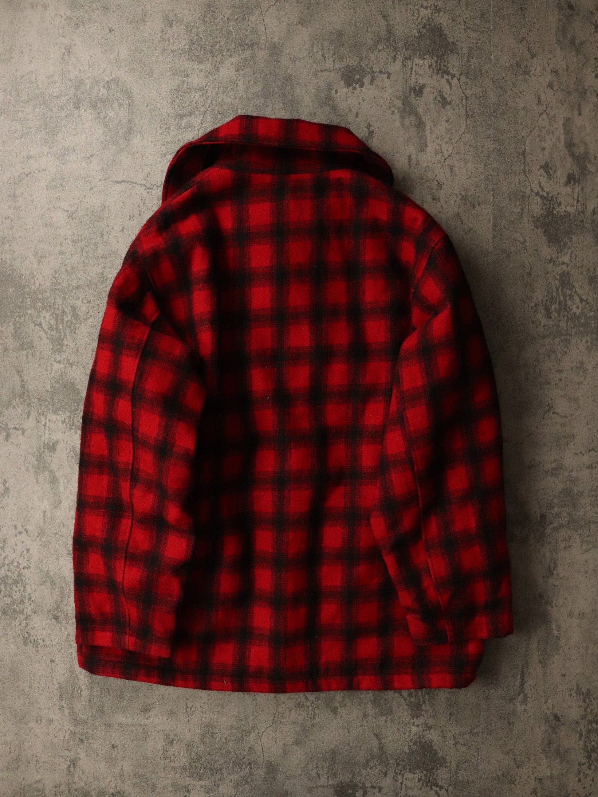 Woolrich Jackets & Coats Vintage Woolrich Jacket Mens 42 Large Red Wool Buffalo Flannel Coat