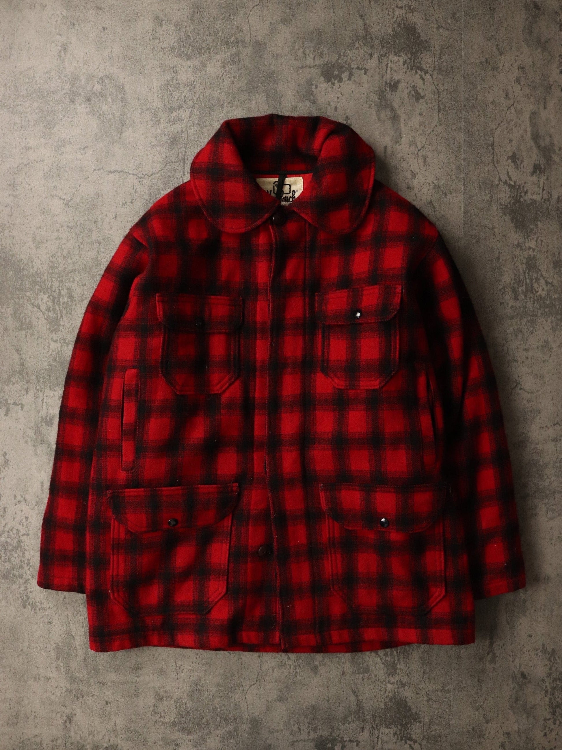 Woolrich Jackets & Coats Vintage Woolrich Jacket Mens 42 Large Red Wool Buffalo Flannel Coat