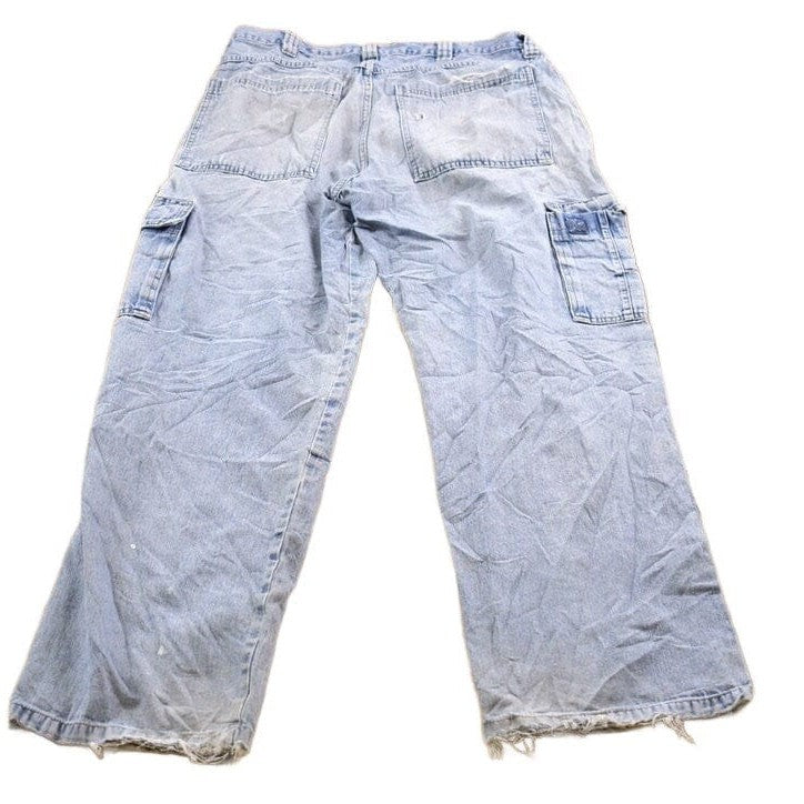 Wrangler Clothing > Men's Clothing > Jeans Vintage 1970s Distressed Wrangler Denim Jeans Men's 34 x 30