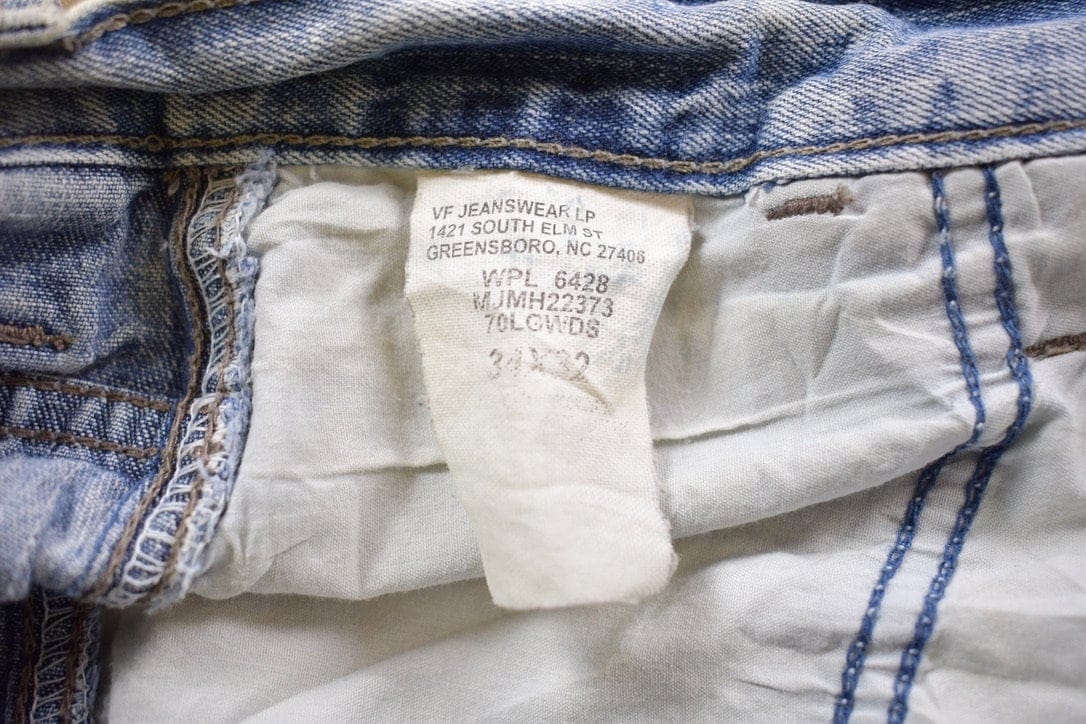 Wrangler Clothing > Men's Clothing > Jeans Vintage 1970s Distressed Wrangler Denim Jeans Men's 34 x 30