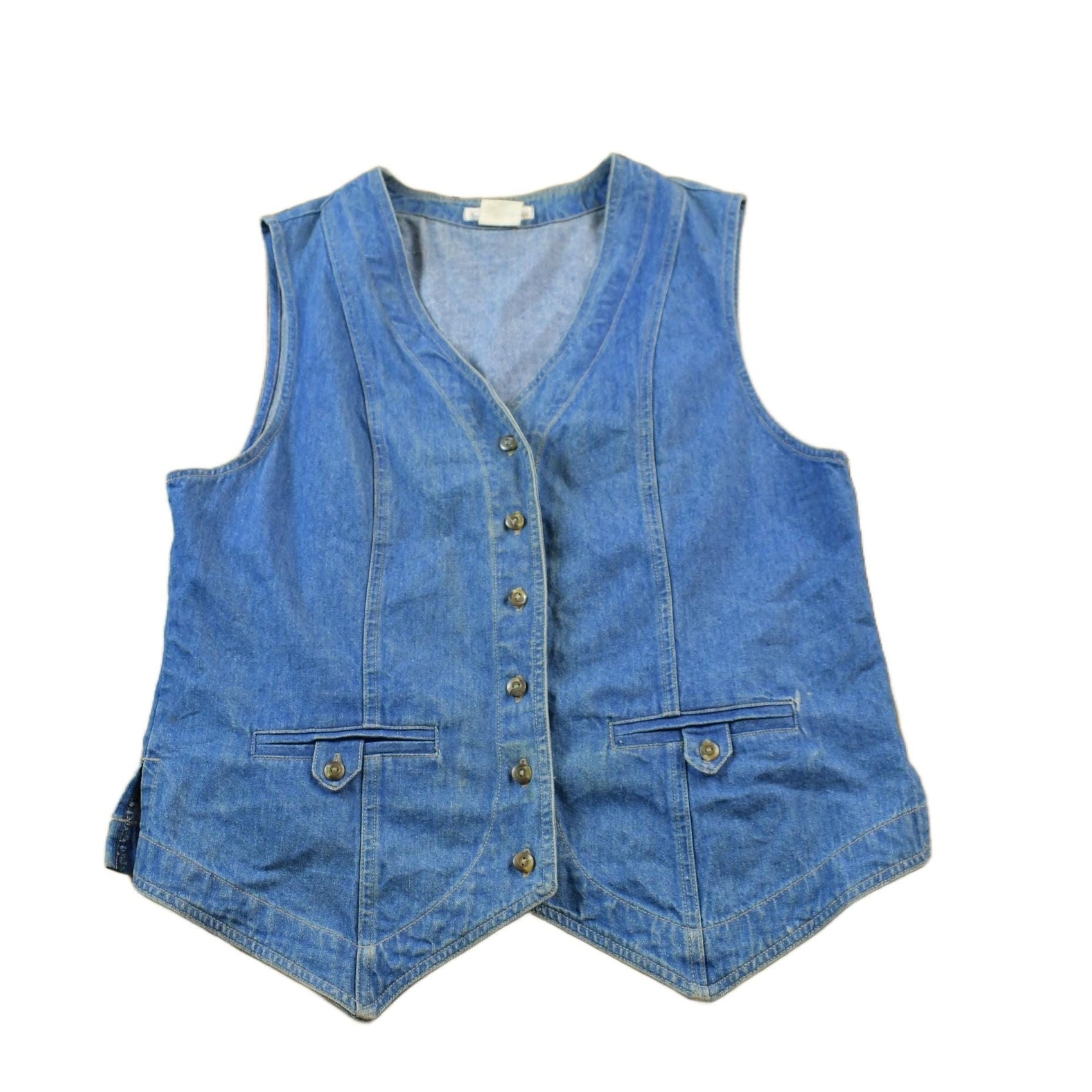 Wrangler Clothing > Men's Clothing > Shirts & Tees > Oxfords & Button Downs Vintage 1990s Cherokee Jean Button Up Vest Women's S