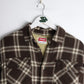 Wrangler Jackets & Coats Wrangler Flannel Jacket Mens Medium Brown Lined Button Up