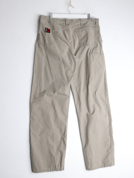 Wrangler Pants Mens 36 x 32 Beige Work Wear