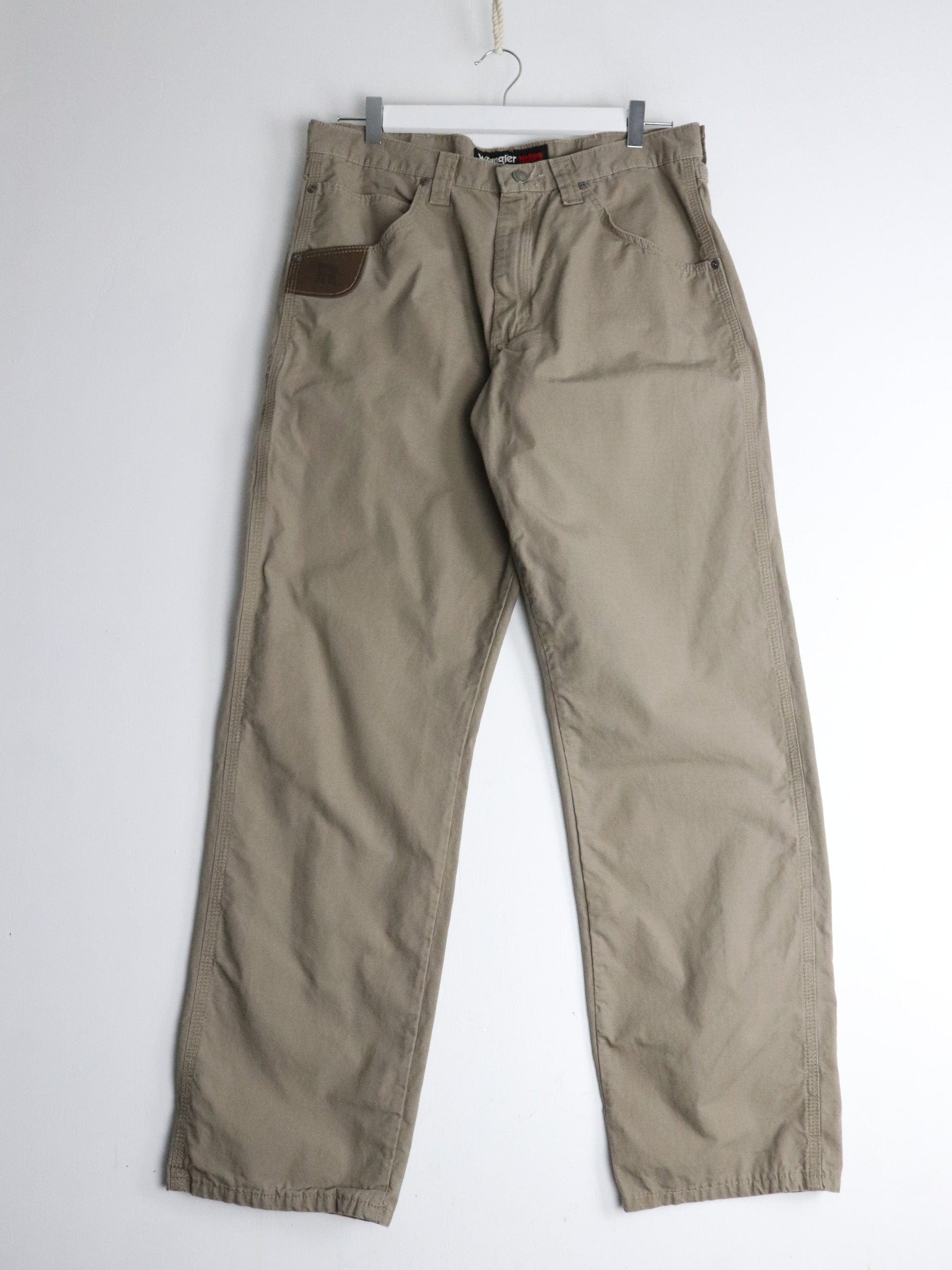 Wrangler Riggs Work Wear Pants Fits Mens 34 x 31 Brown Carpenters from propervintagecanada