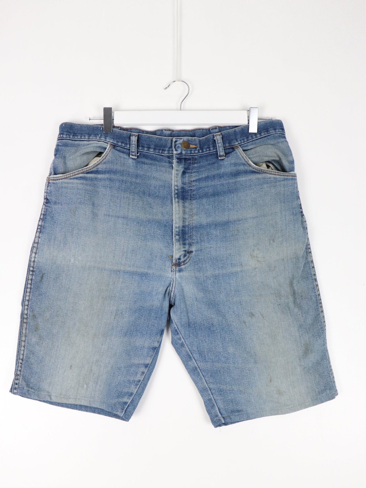 Wrangler Shorts Vintage Wrangler Shorts Fits Mens 36 Blue Denim Jeans 90s