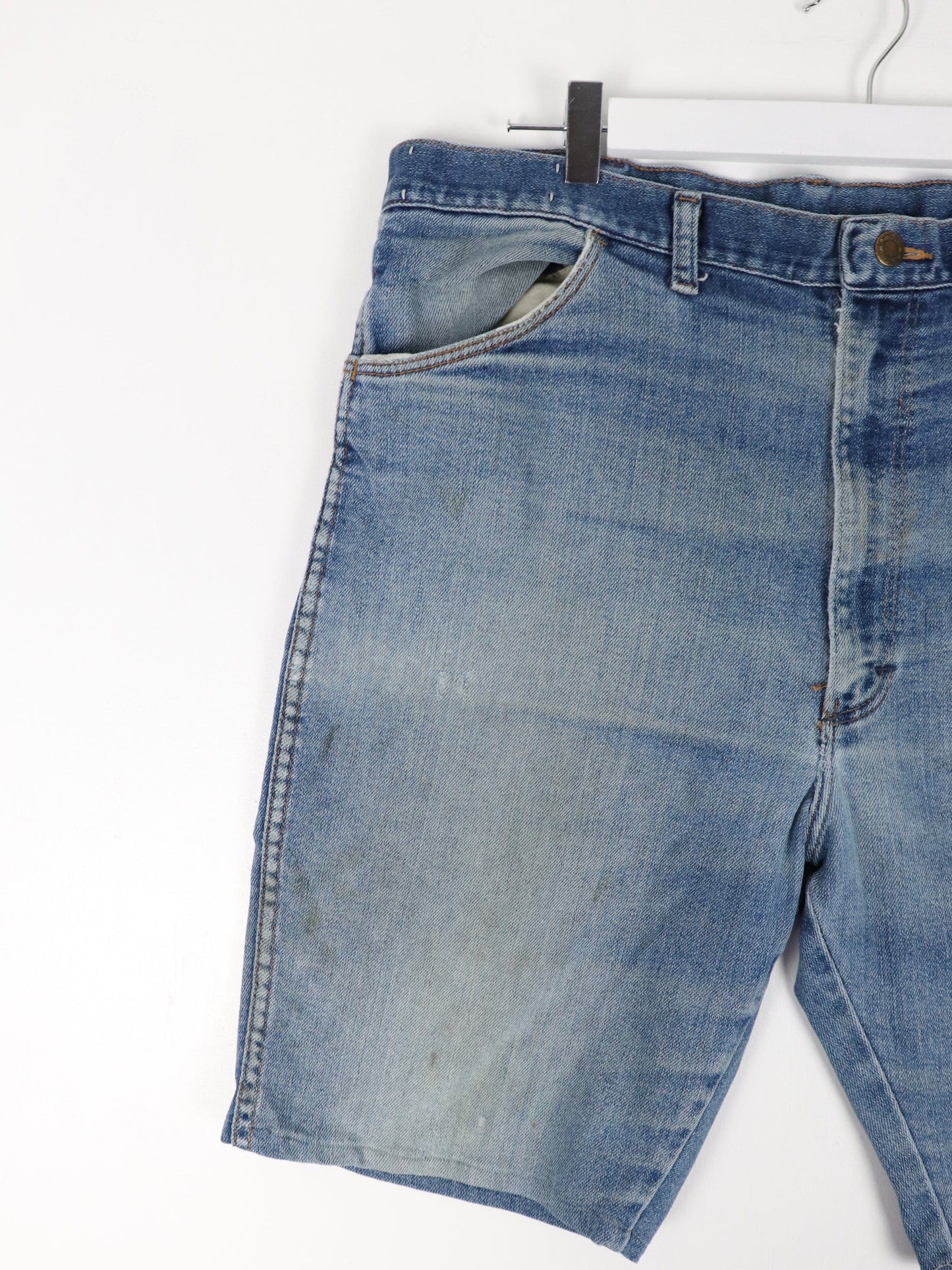 Wrangler Shorts Vintage Wrangler Shorts Fits Mens 36 Blue Denim Jeans 90s