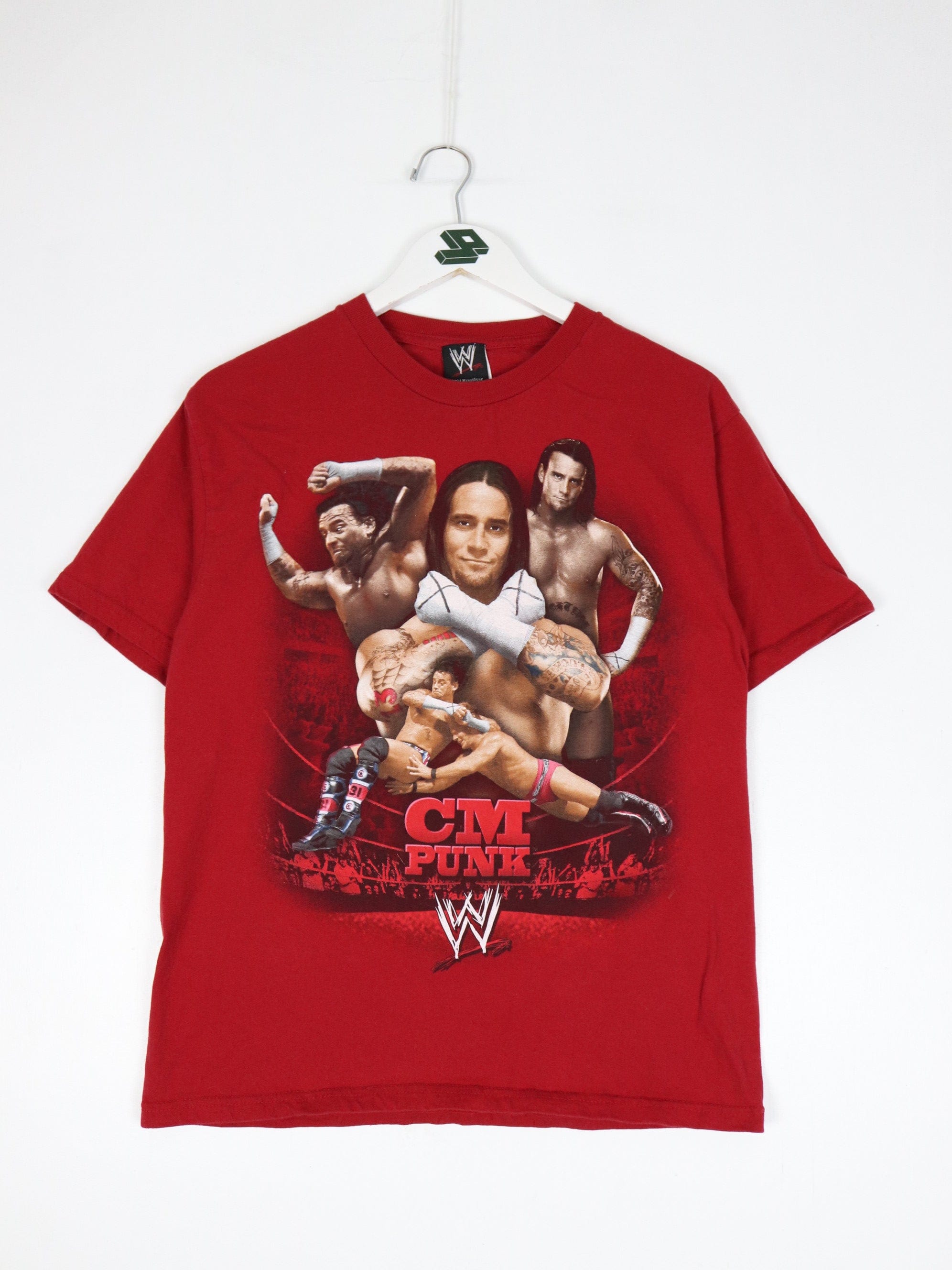 CM Punk WWE T Shirt Youth Large Red Wrestling – Proper Vintage
