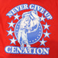 WWE T Shirts & Tank Tops John Cena T Shirt Mens Medium Red Never Give Up Cenation WWE Double Sided