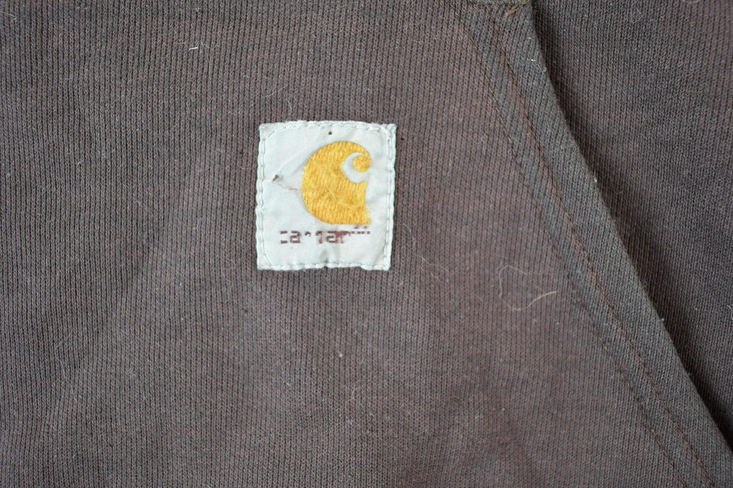 Y2K Vintage Distressed Brown Carhartt Hoodie Sweatshirt Men's XL from propervintagecanada