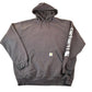 Y2K Vintage Distressed Brown Carhartt Hoodie Sweatshirt Men's XL from propervintagecanada