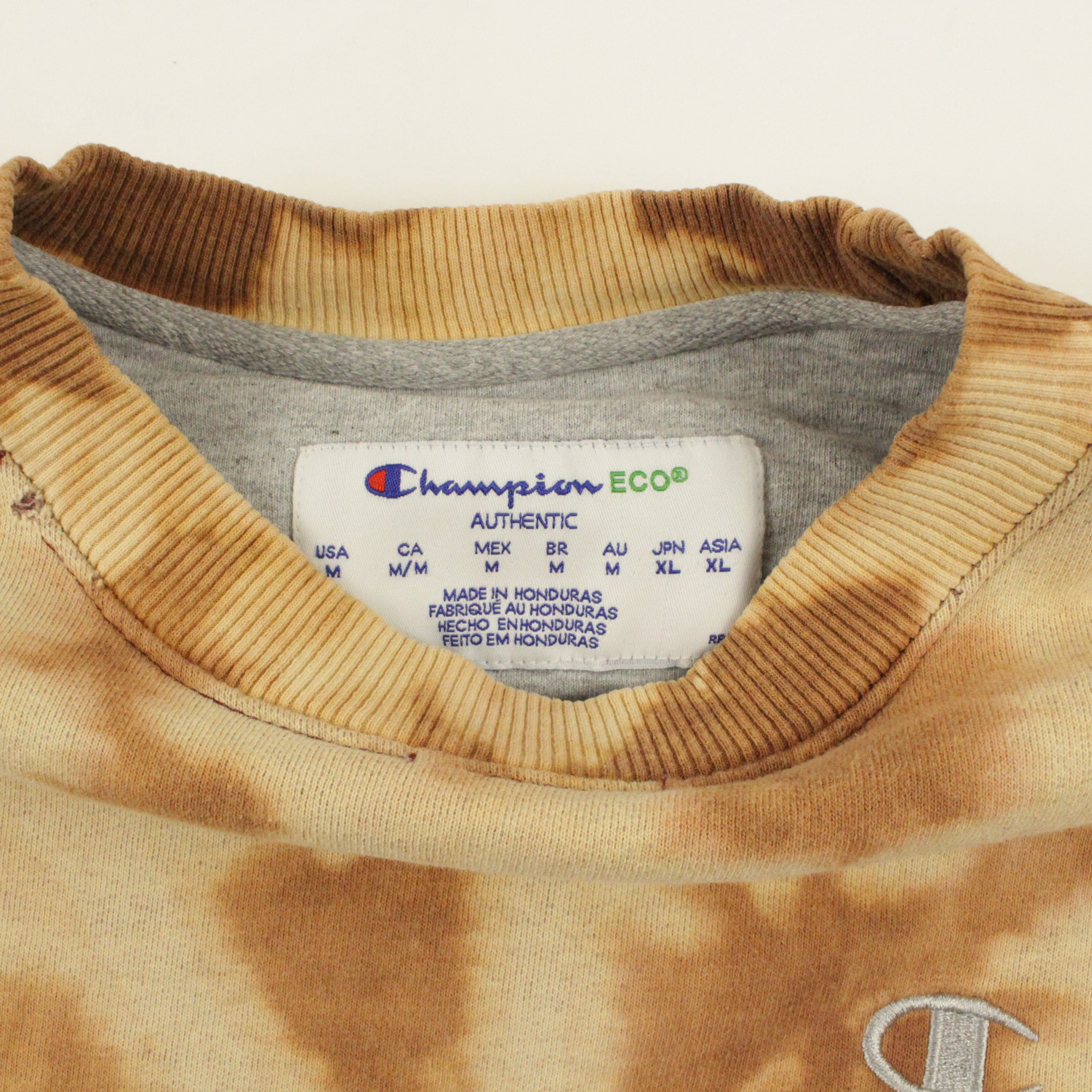 Champion Bleached Tie Dye Sweatshirt Size Medium