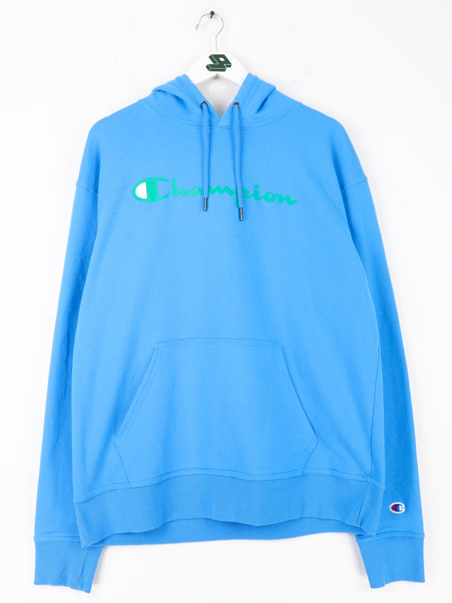 Champion Script Logo Hoodie Size Large – Proper Vintage