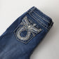 Earl Jean Embellished Low Rise Denim Jeans Women's Size 32 x 30