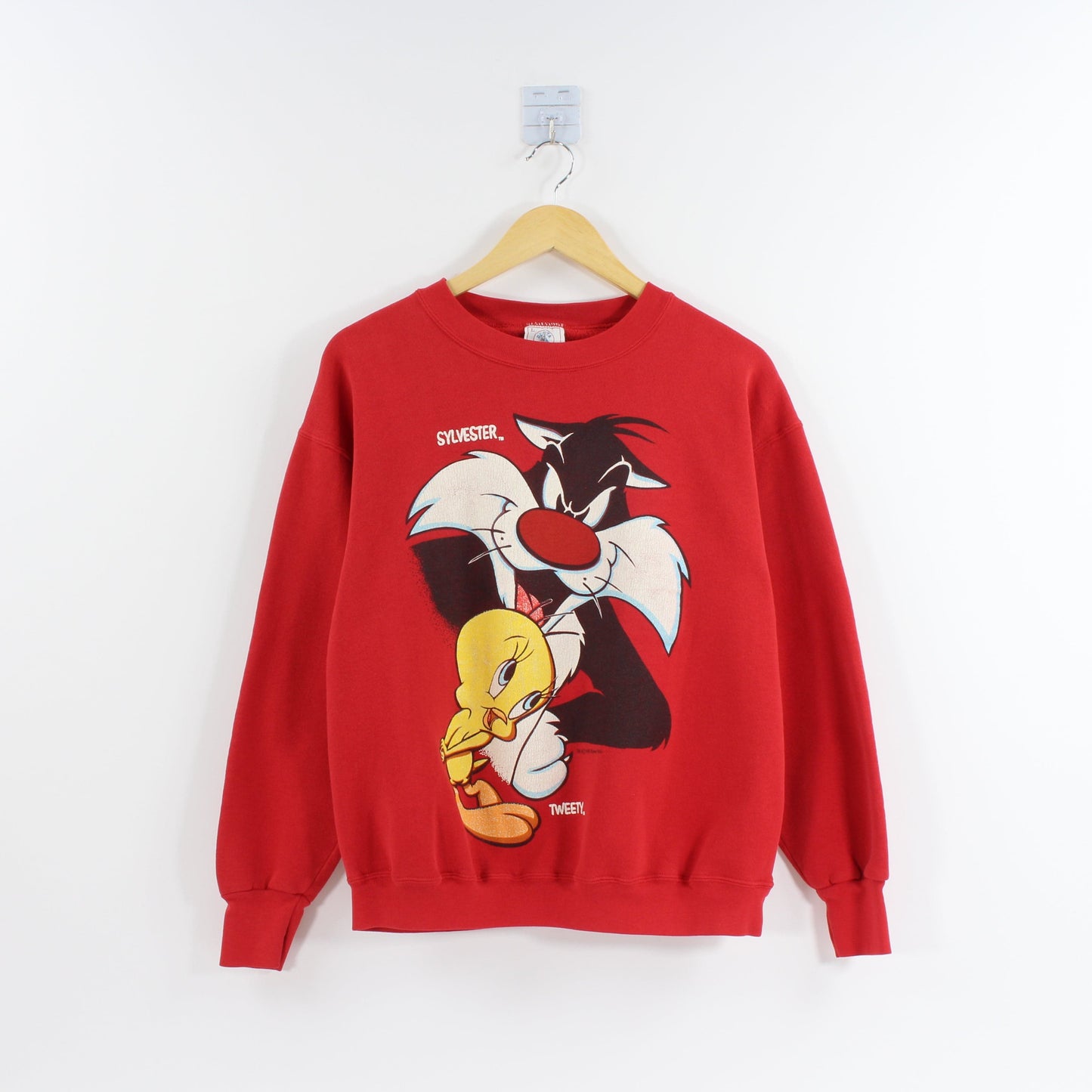 Looney Tunes Vintage 1993 Looney Tunes Sylvester and Tweety Bird Sweatshirt Youth Size Large