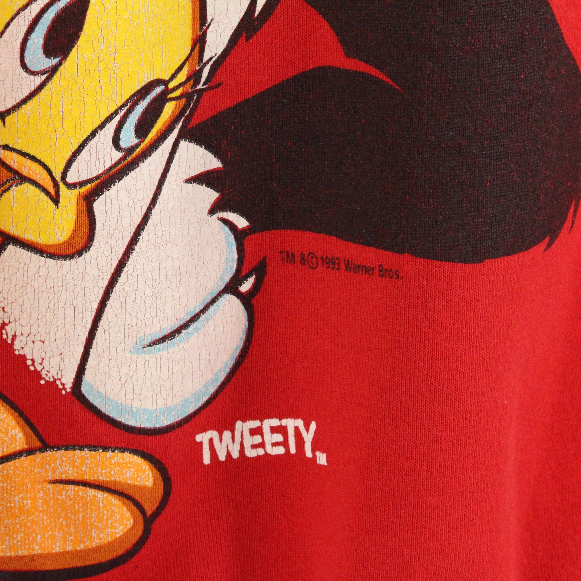 Looney Tunes Vintage 1993 Looney Tunes Sylvester and Tweety Bird Sweatshirt Youth Size Large