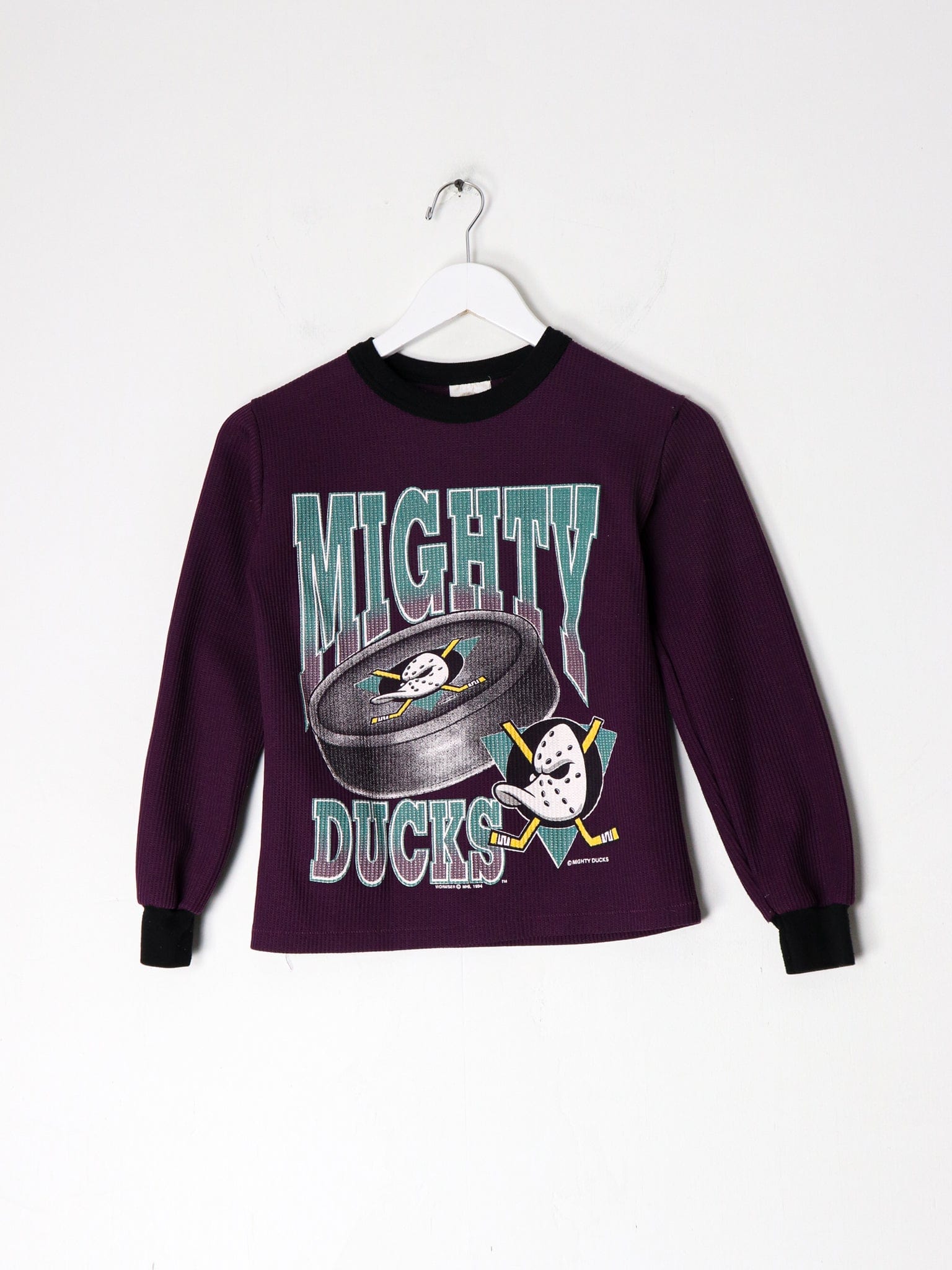 Anaheim Mighty Ducks Jacket Youth XL Boys Purple Vintage 90s