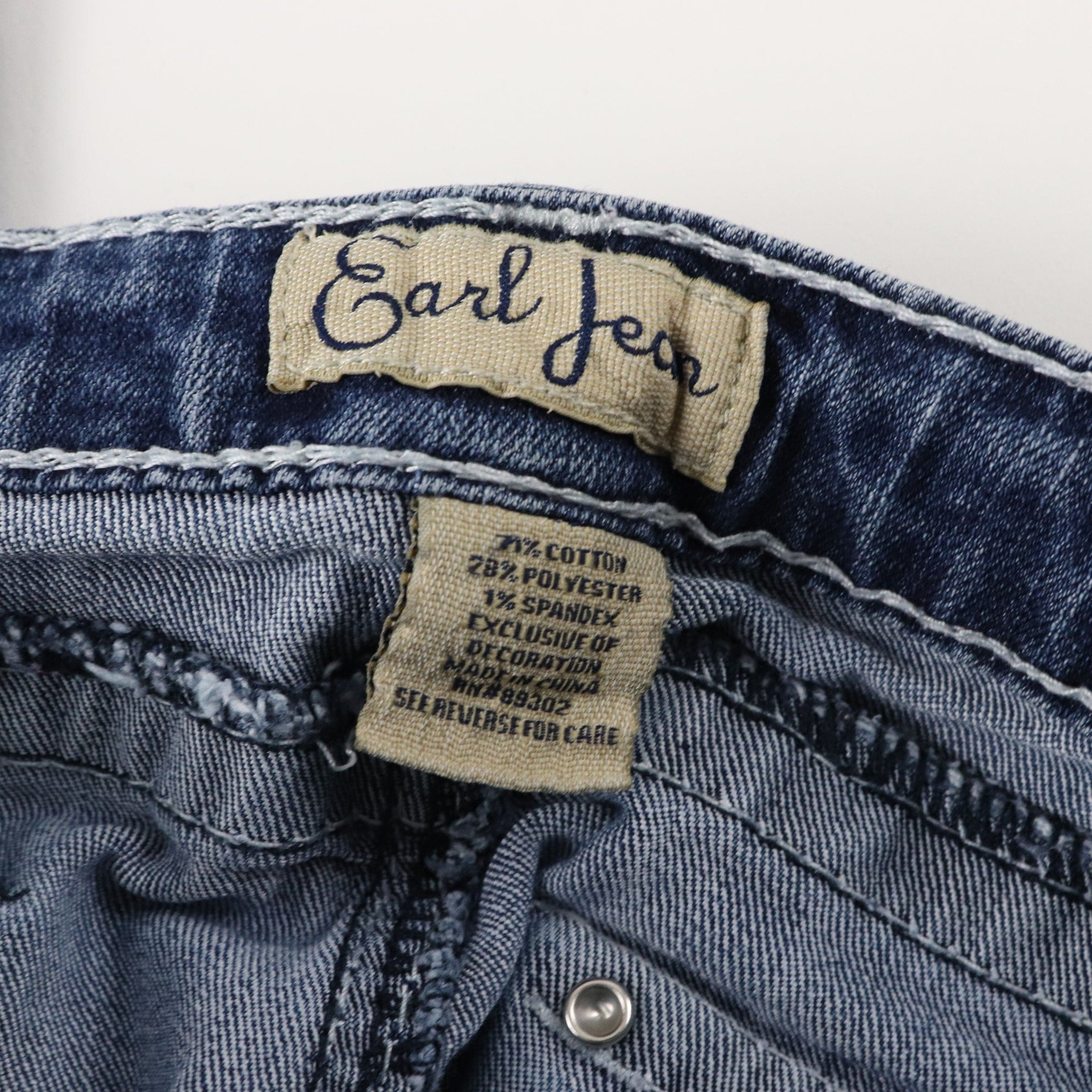 Earl Jean Embellished Low Rise Denim Jeans Women's Size 32 x 30