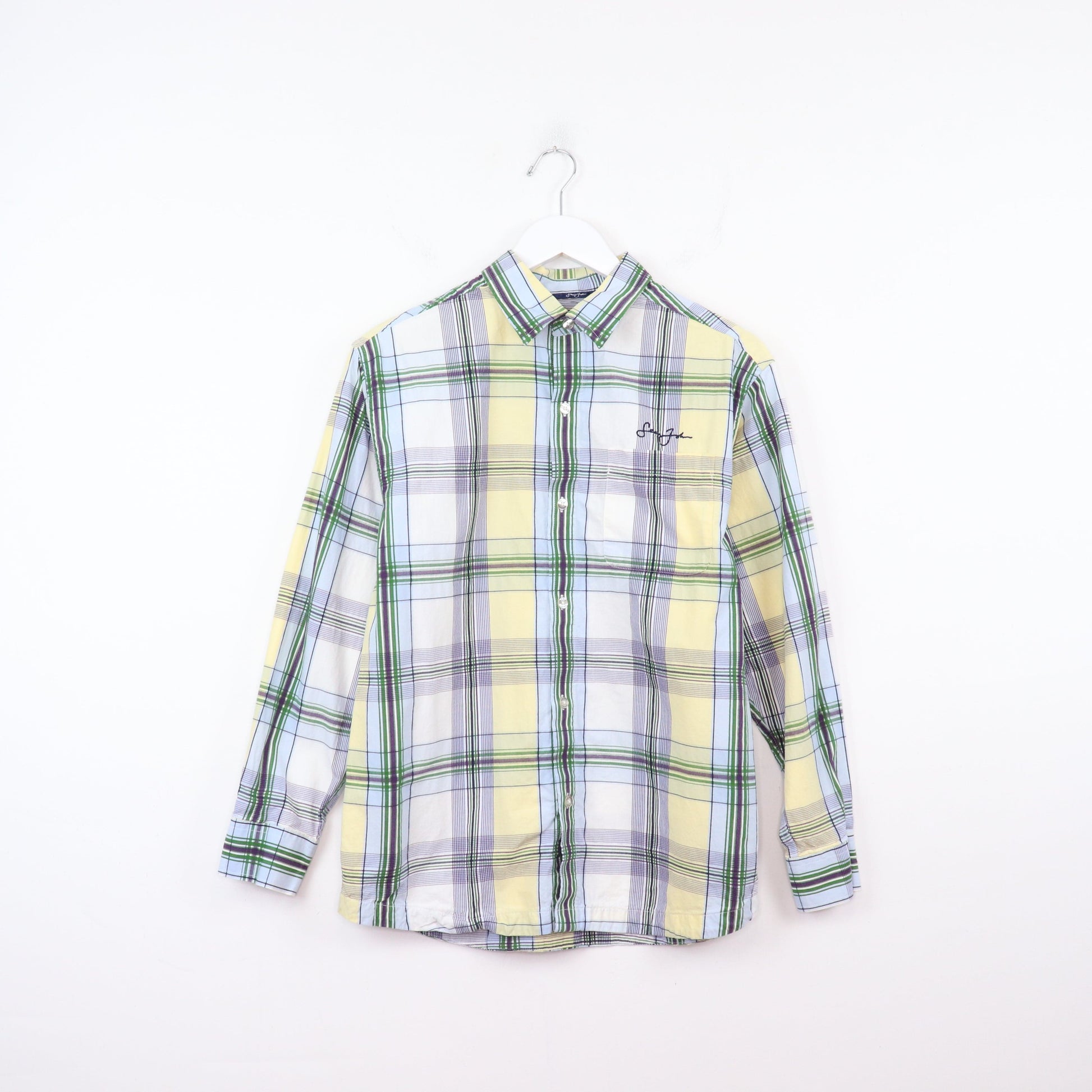 Sean John Plaid Button Up Shirt Youth Size 20(XL)
