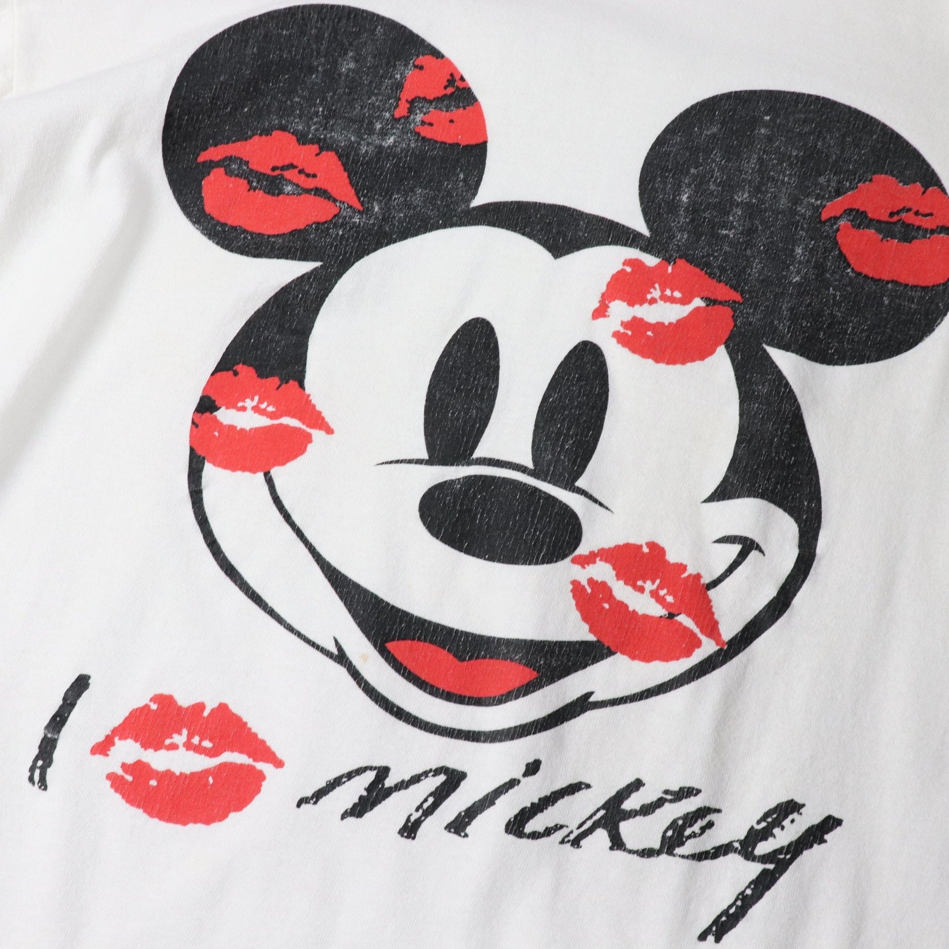 Vintage I Love Mickey Mouse Long Sleeve Cropped T Shirt Women's Size Medium from propervintagecanada
