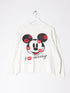 Vintage I Love Mickey Mouse Long Sleeve Cropped T Shirt Women&