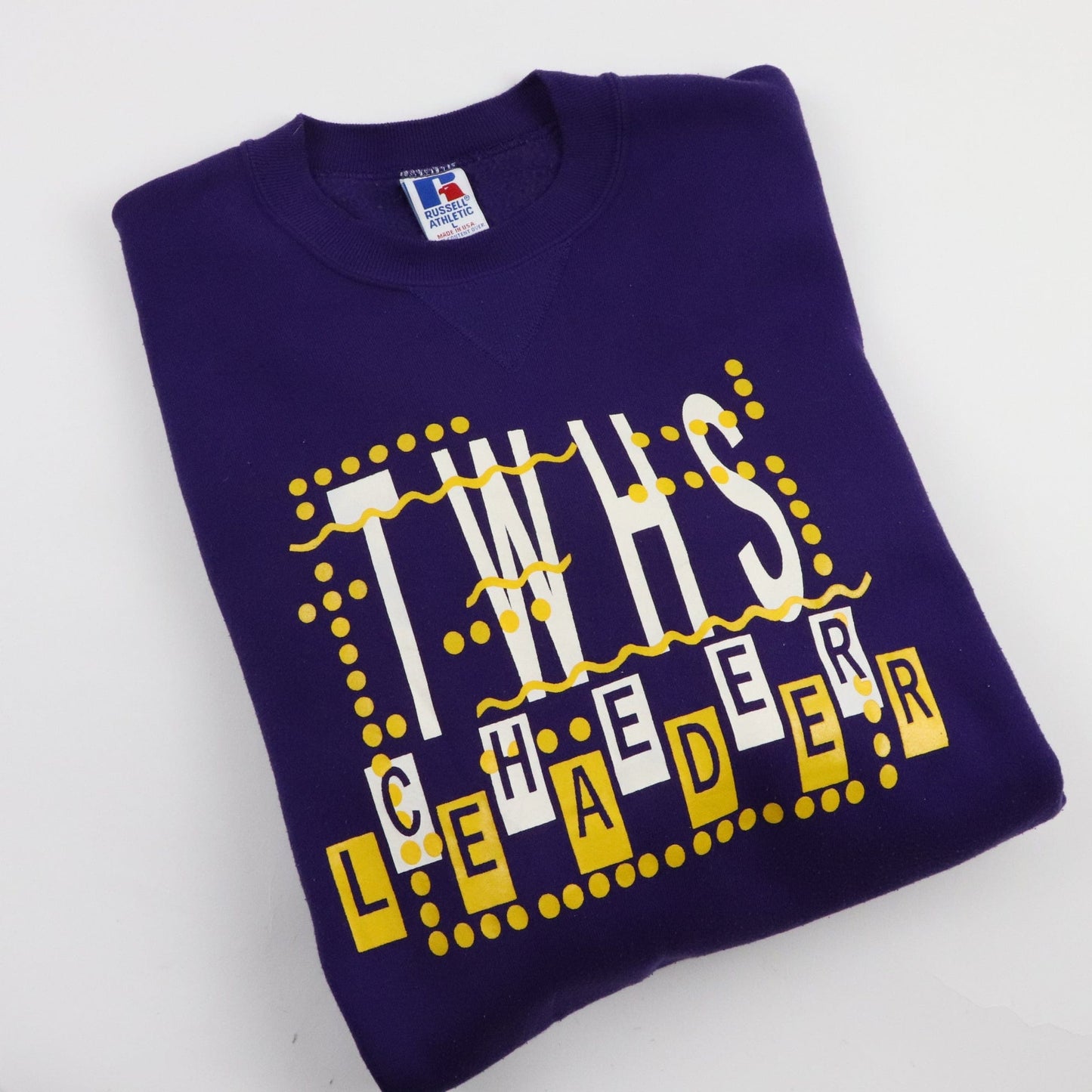 Vintage Russell Athletic The Woodlands High School Cheerleader Sweatshirt Size Large Fits Like M