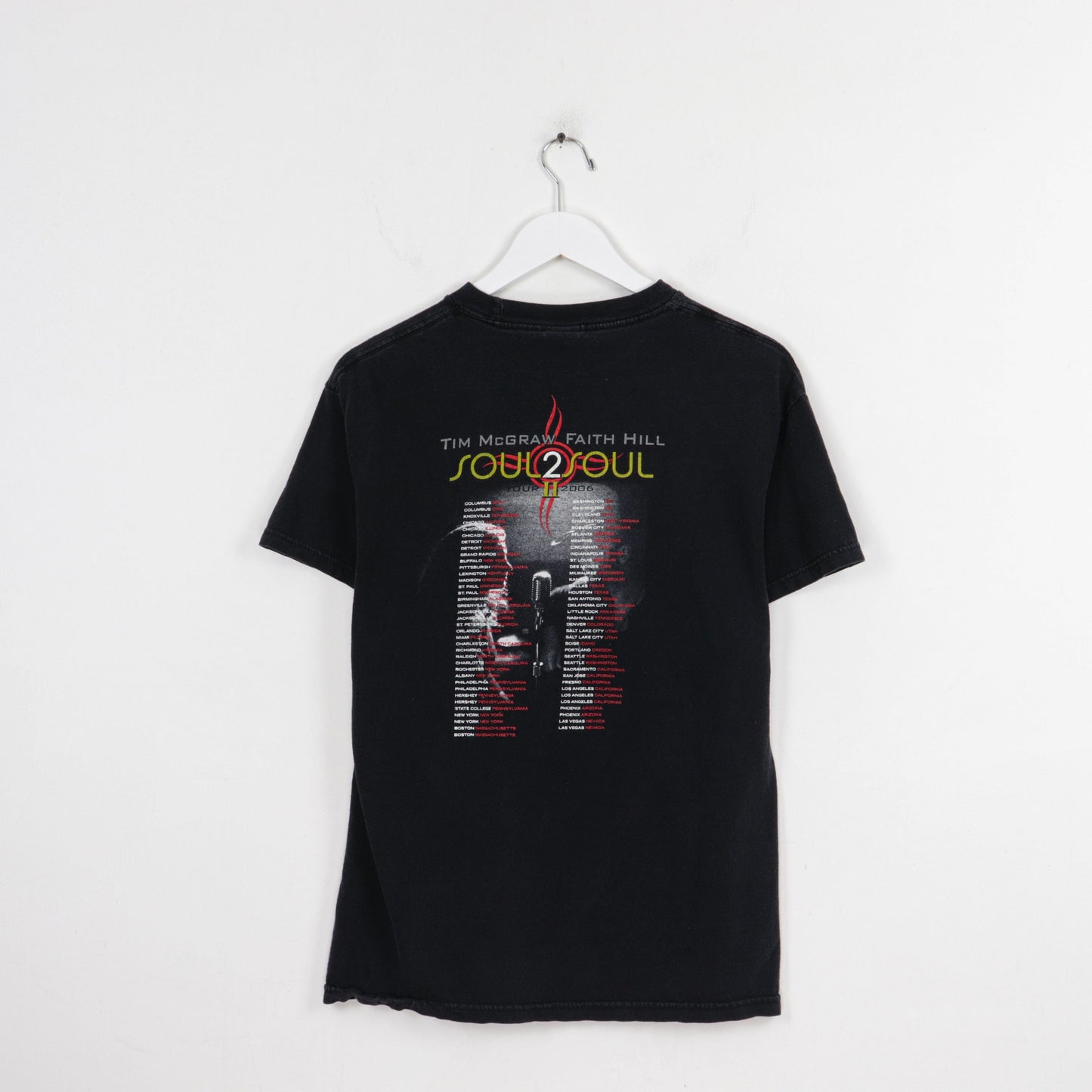 Vintage Tim Mcgraw Faith Hill Soul 2 Soul Tour II T Shirt Size Medium Fits Small