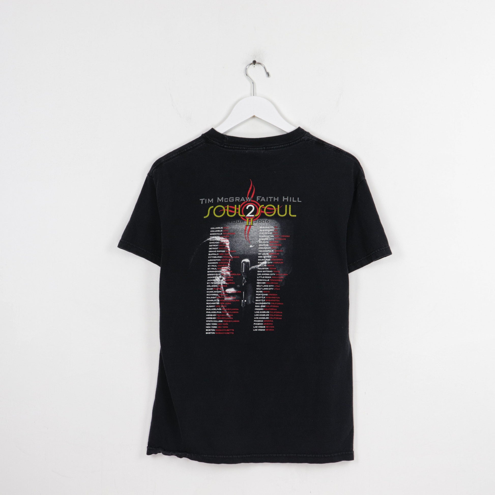 Vintage Tim Mcgraw Faith Hill Soul 2 Soul Tour II T Shirt Size Medium Fits Small