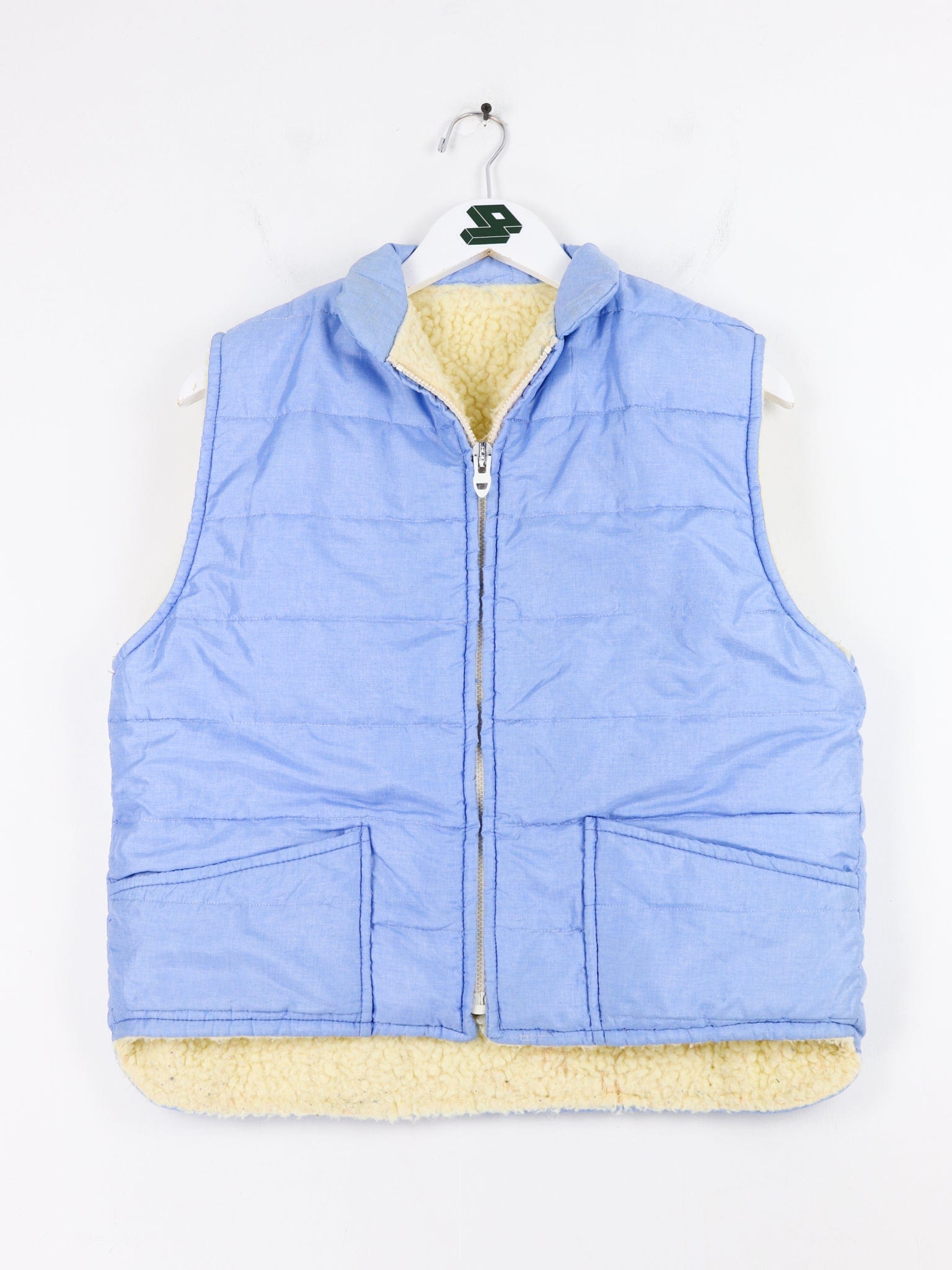 Vintage Vest Mens Small Blue 70s/80s Sherpa Lined jacket