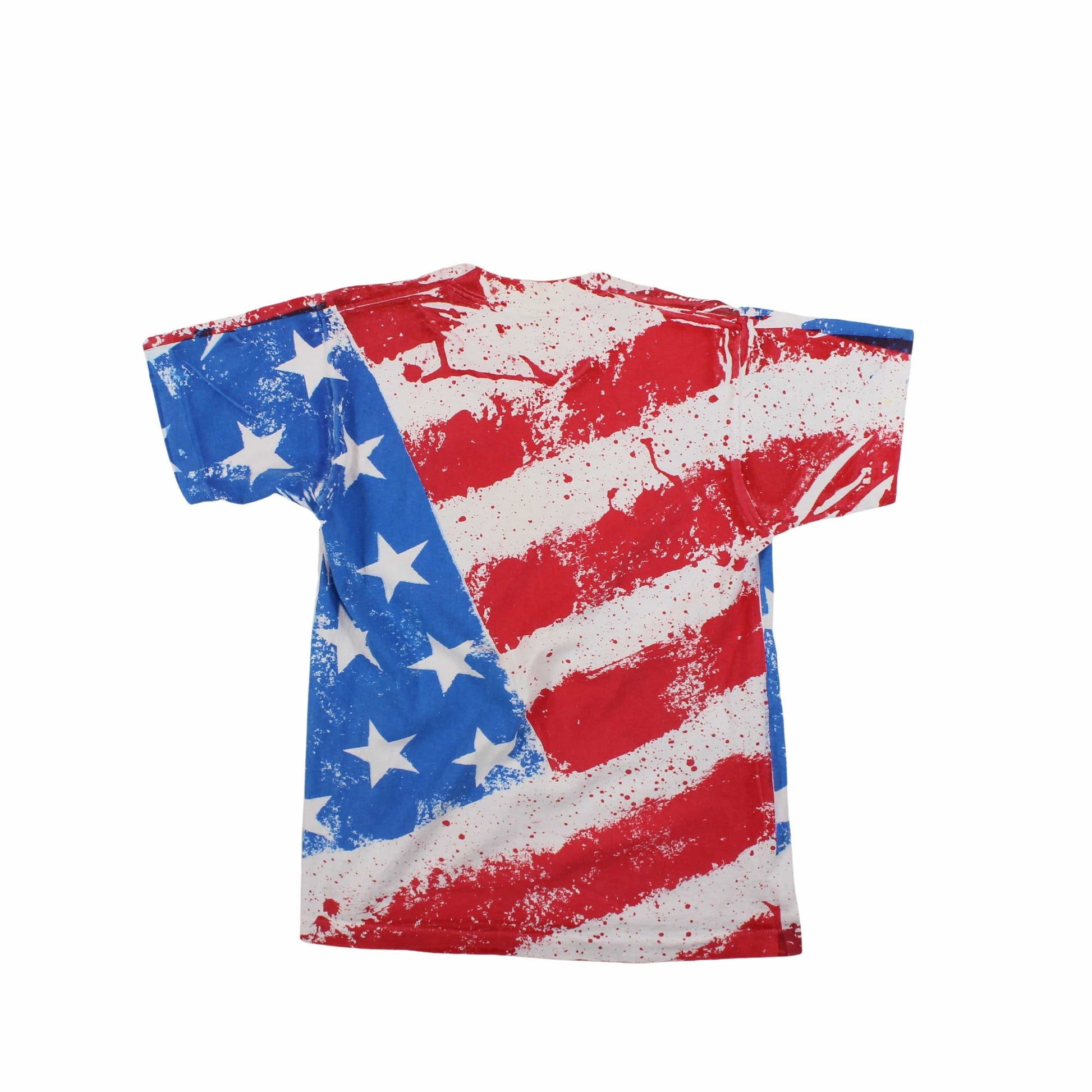 Vintage Vintage USA Flag All Over Print T Shirt Size Large Fits Medium